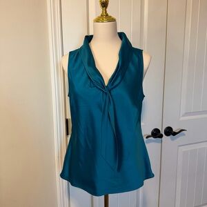 Ann Taylor teal sleeveless blouse size 8 women’s.